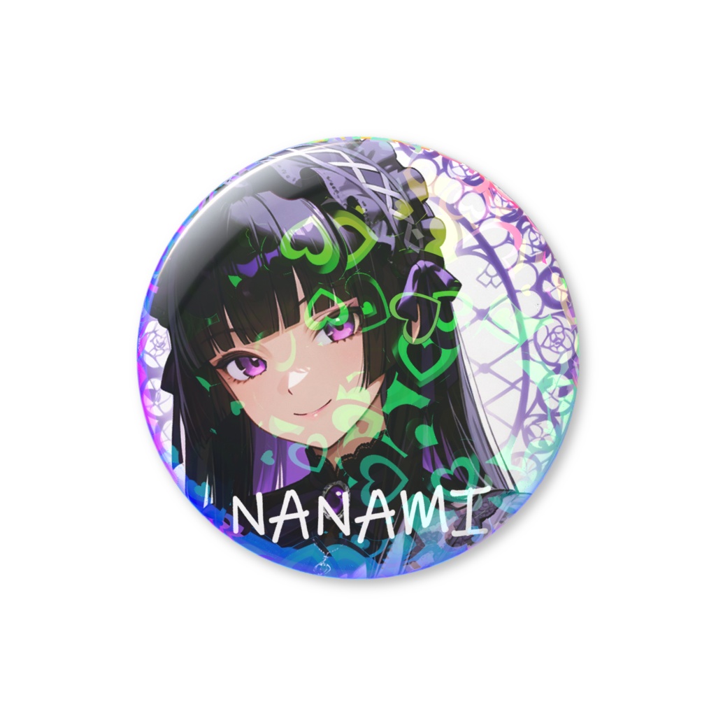 七彌　ホログラム缶バッチ F