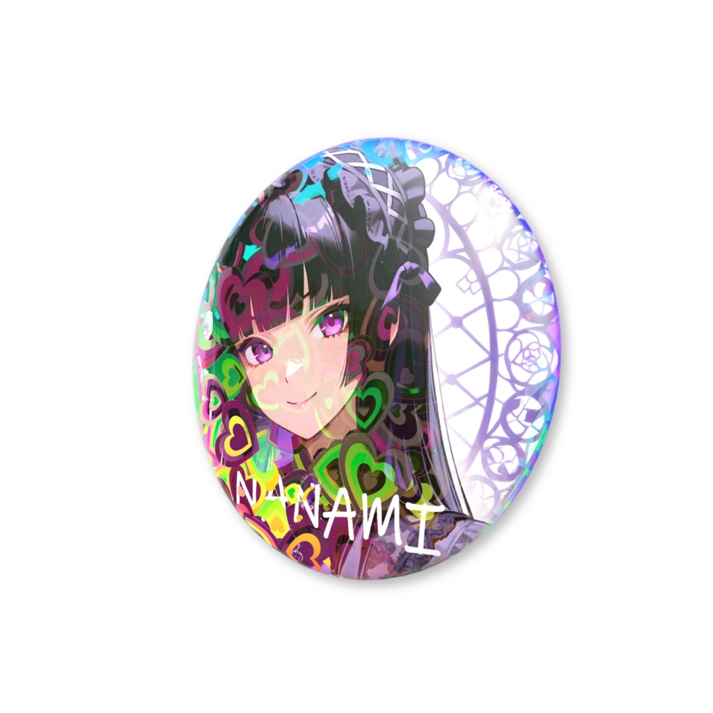 七彌 ホログラム缶バッチ F