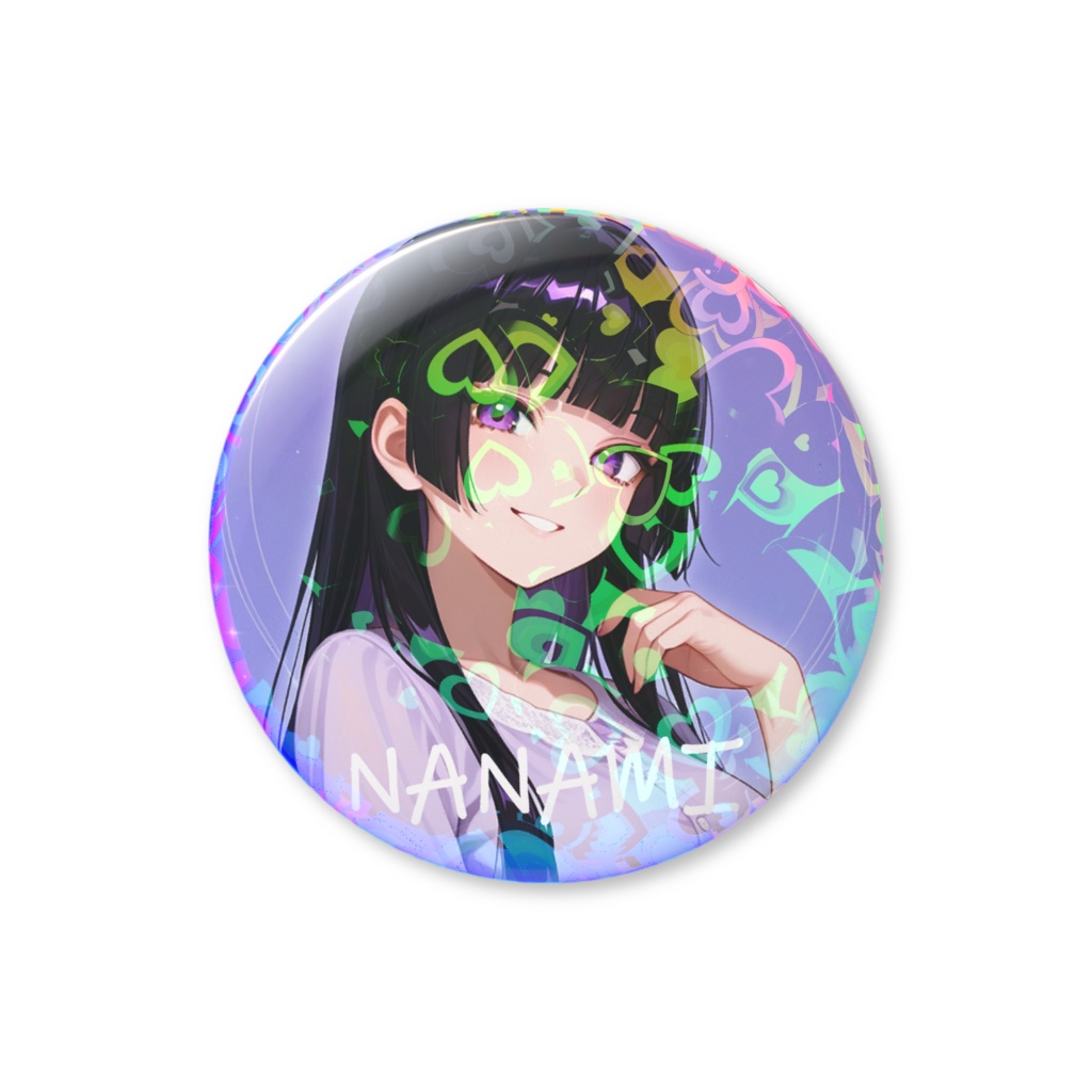 七彌　ホログラム缶バッチ G