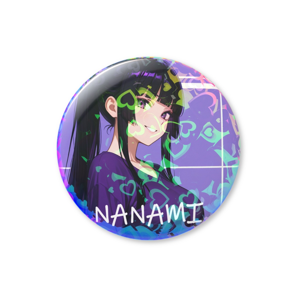 七彌　ホログラム缶バッチ H