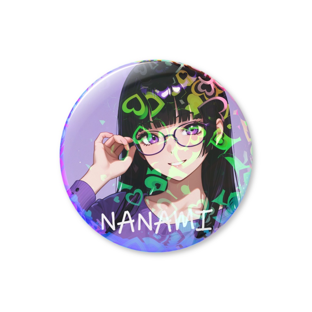 七彌　ホログラム缶バッチ I