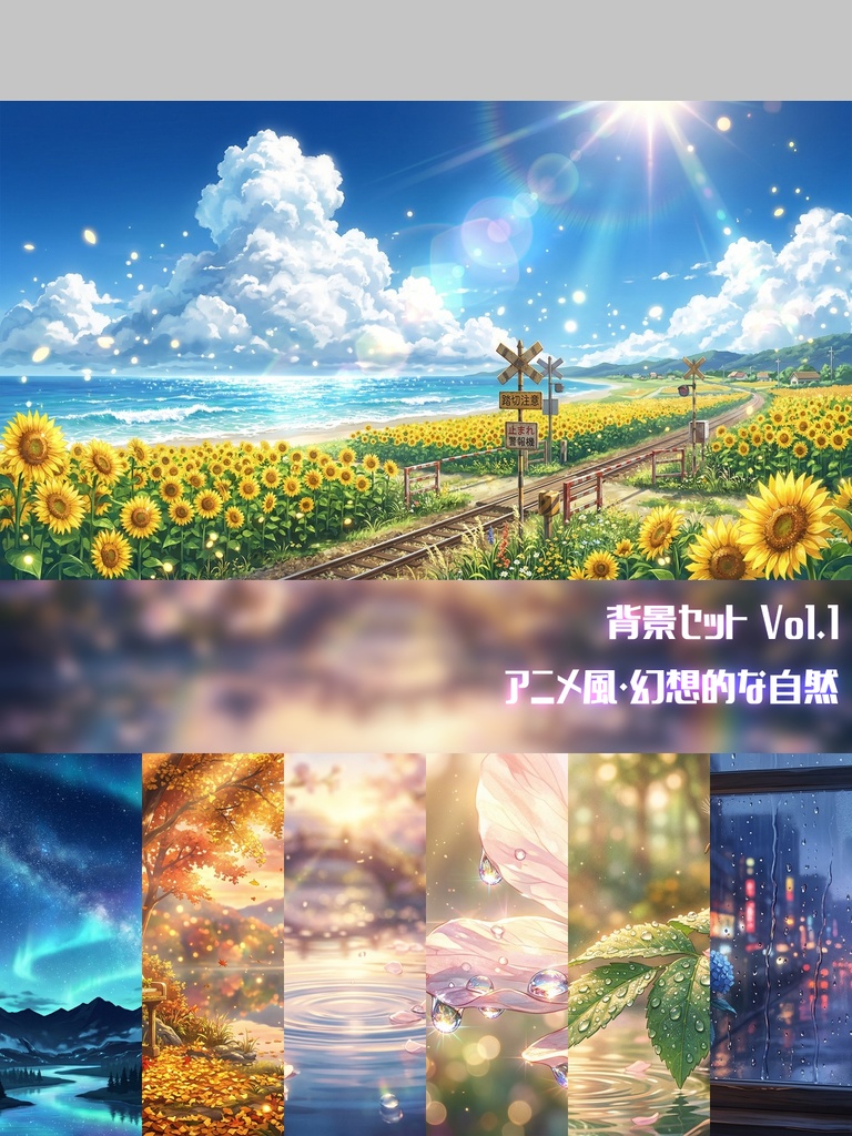 【背景素材140枚】背景セット Vol.1～アニメ風・幻想的な自然～【配信・ゲーム制作向け】
