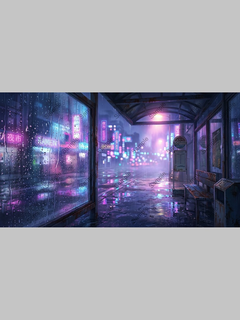 【背景素材93枚】背景セット Vol.2~アニメ風・幻想的な夜の街~【配信・ゲーム制作向け】