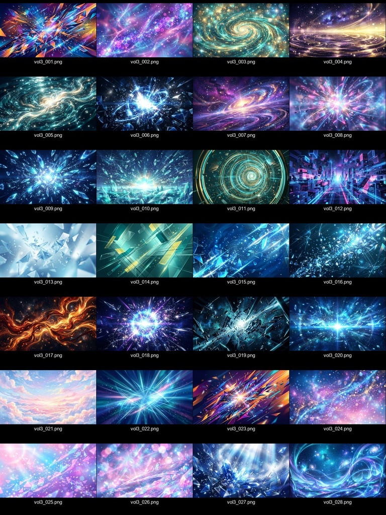 【背景素材96枚】背景セット Vol.3~ファンタジー・エフェクト~【配信・ゲーム制作向け】
