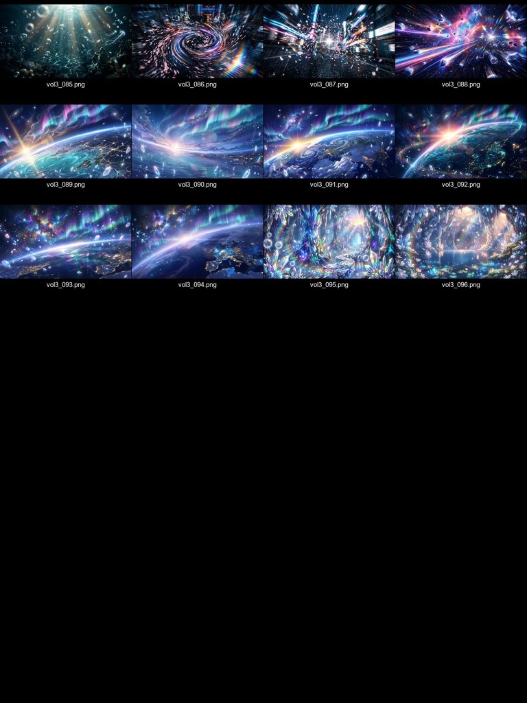 【背景素材96枚】背景セット Vol.3~ファンタジー・エフェクト~【配信・ゲーム制作向け】