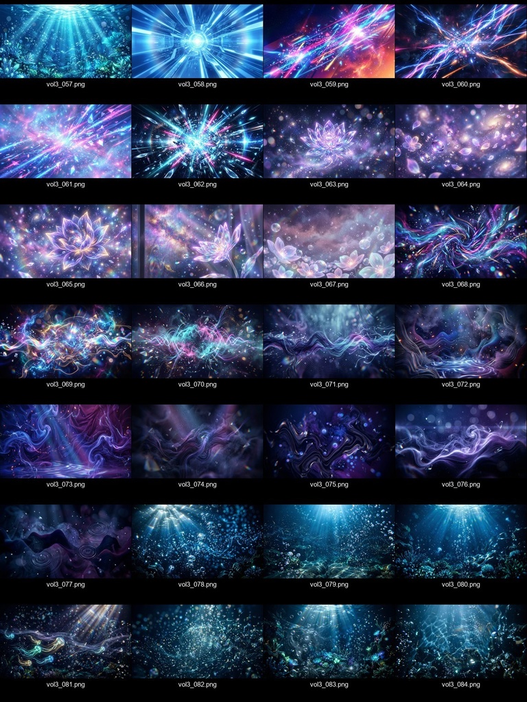 【背景素材96枚】背景セット Vol.3~ファンタジー・エフェクト~【配信・ゲーム制作向け】