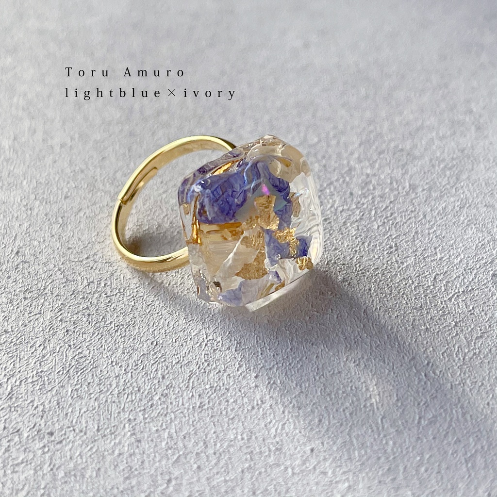 スクエアピンキーリング