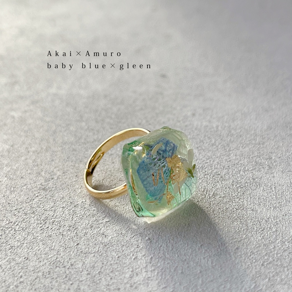 スクエアピンキーリング