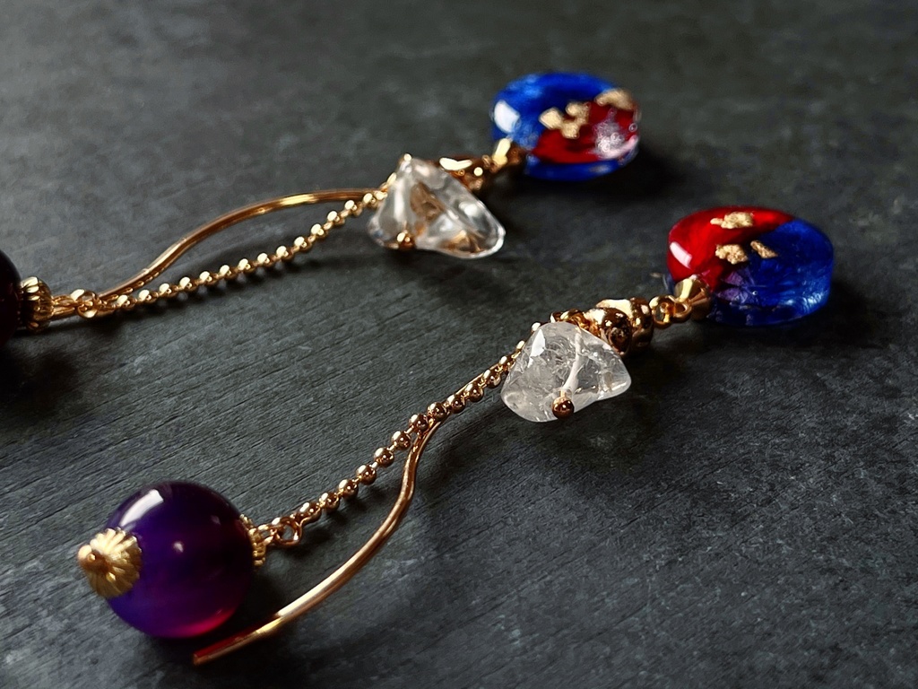 五条悟 虚式「茈(むらさき)」 イメージピアス・イヤリング