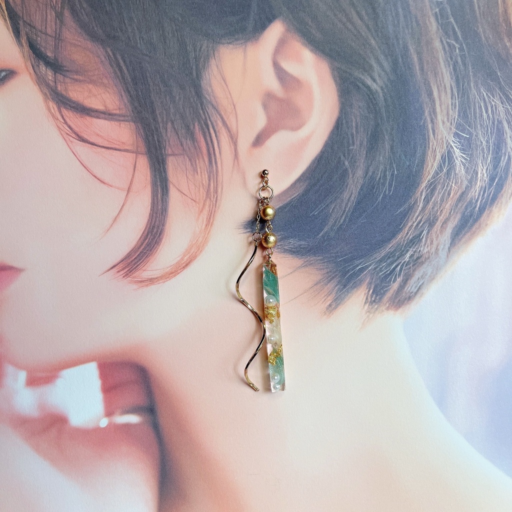 赤井秀一 グリーンピアス・イヤリング