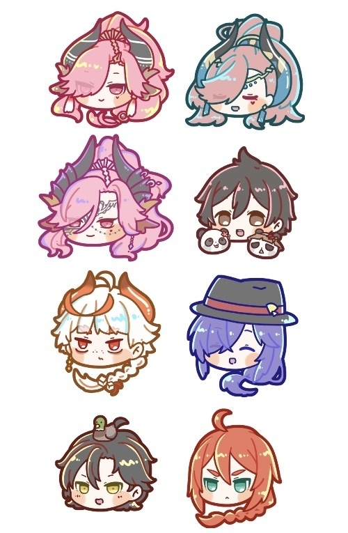 【食物語】顔だけアクリルバッチ