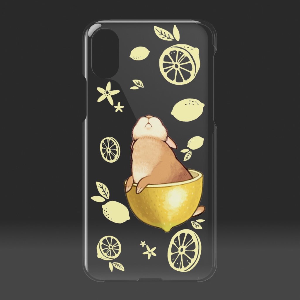 うさレモン クリアiPhoneケース