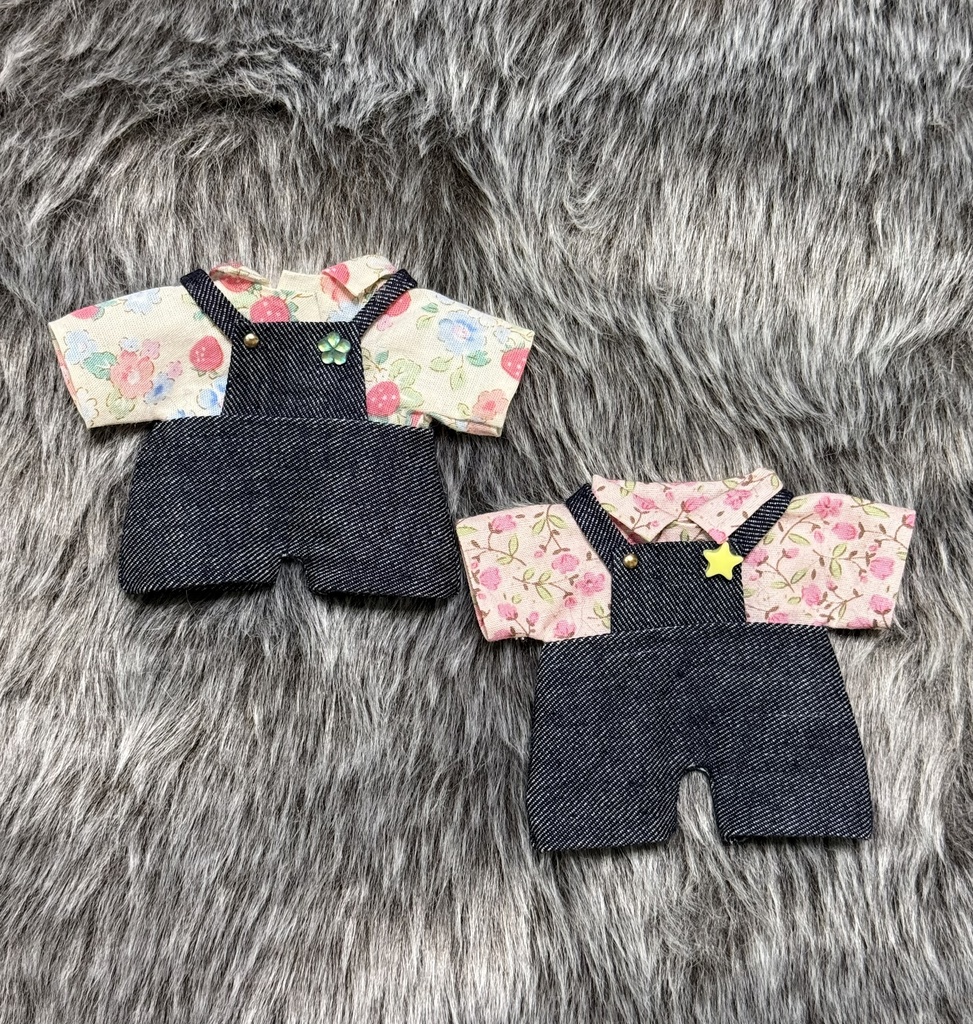 春色オーバーオール　16センチぬい用