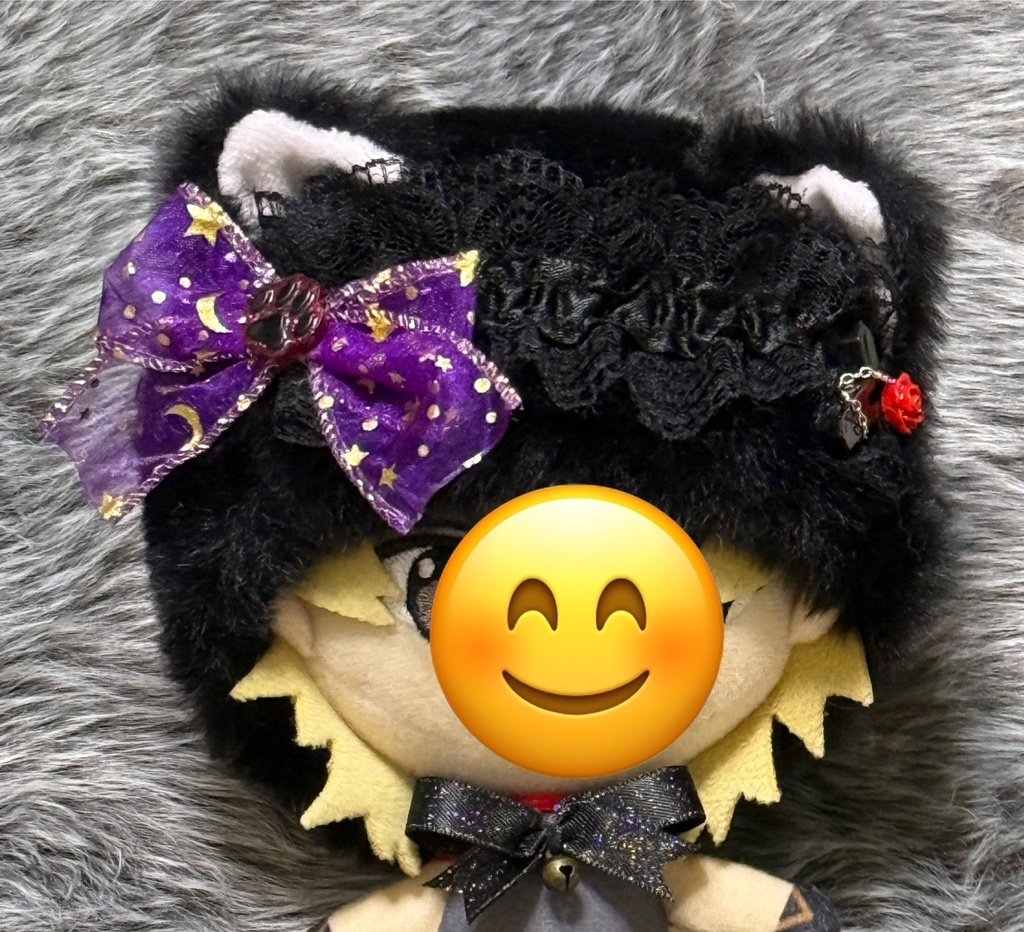 仮装黒ねこ帽子　首輪付き