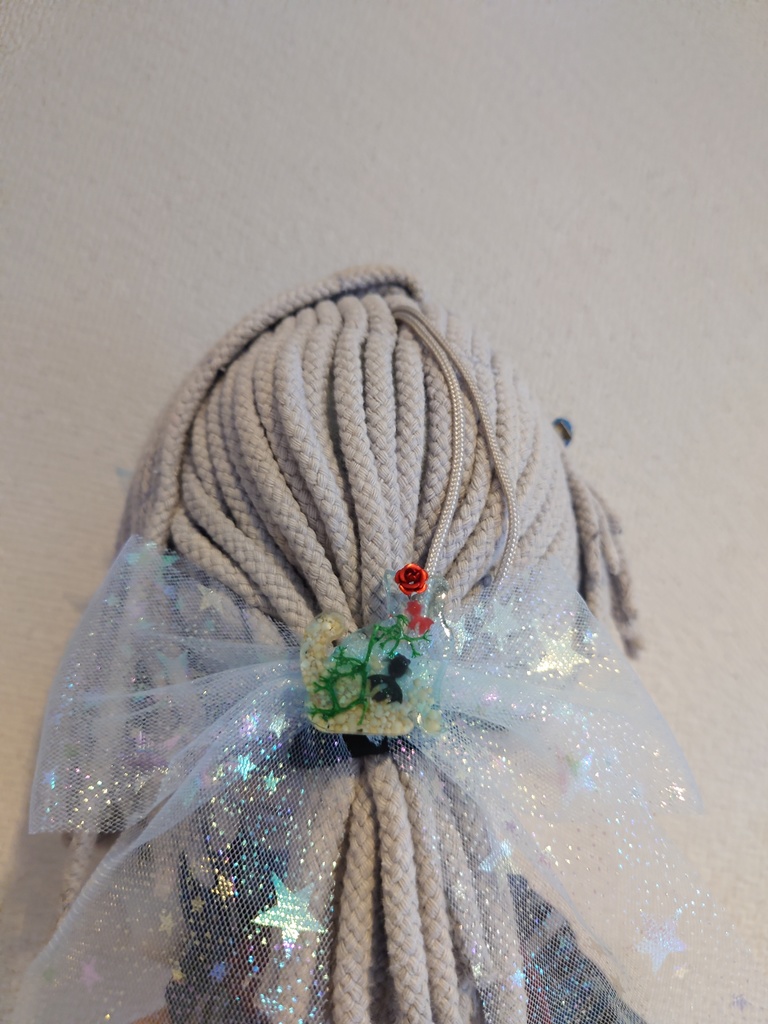 ヘアゴム　金魚　猫型