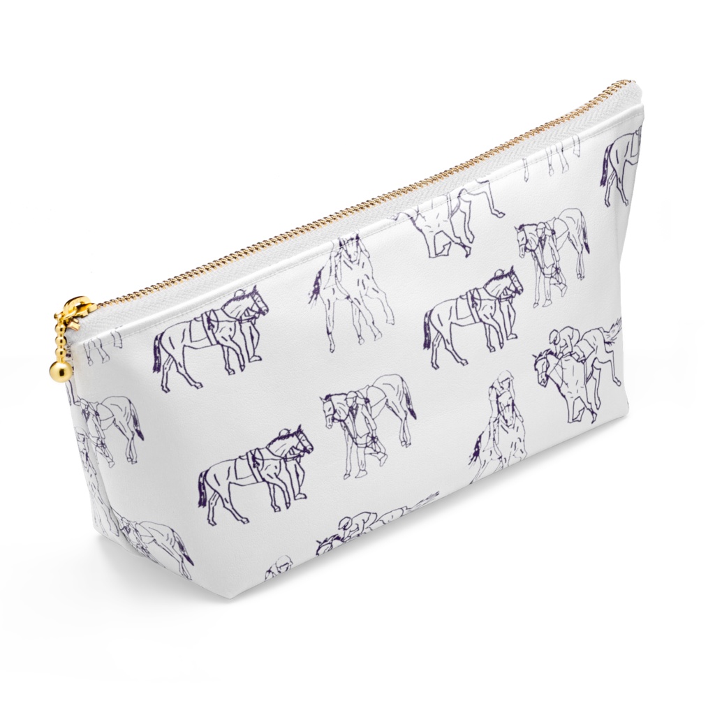 馬散らし柄 ポーチ