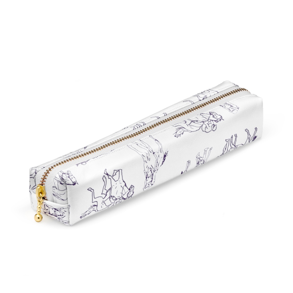 馬散らし柄 ペンケース