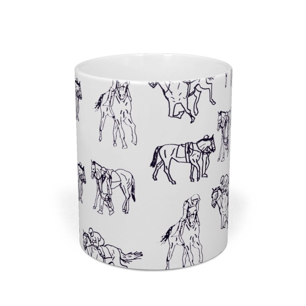 馬散らし柄 マグカップ