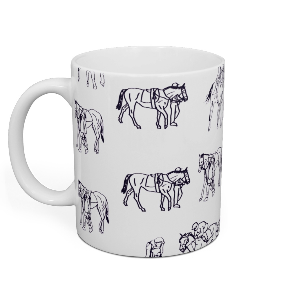馬散らし柄 マグカップ