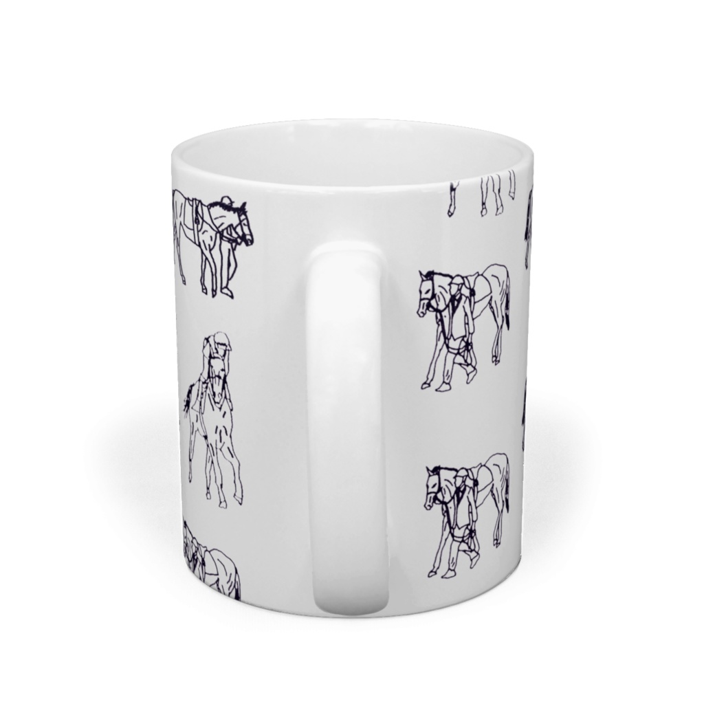 馬散らし柄 マグカップ
