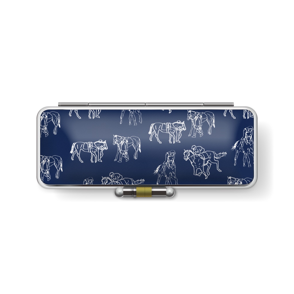 馬散らし柄〈藍〉 印鑑ケース