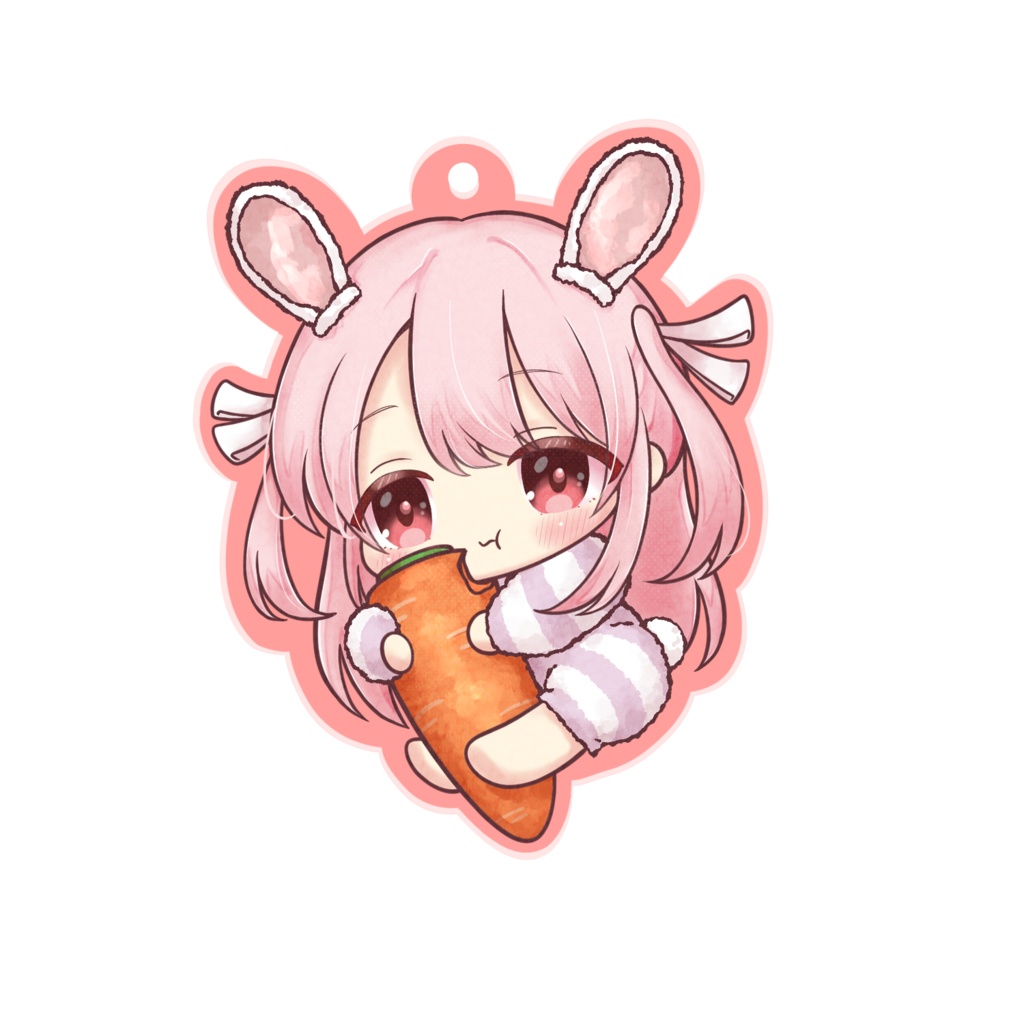 【販売終了】🐰うさぎあいせのカラーアクリルキーホルダー🤍【6万人記念グッズ】