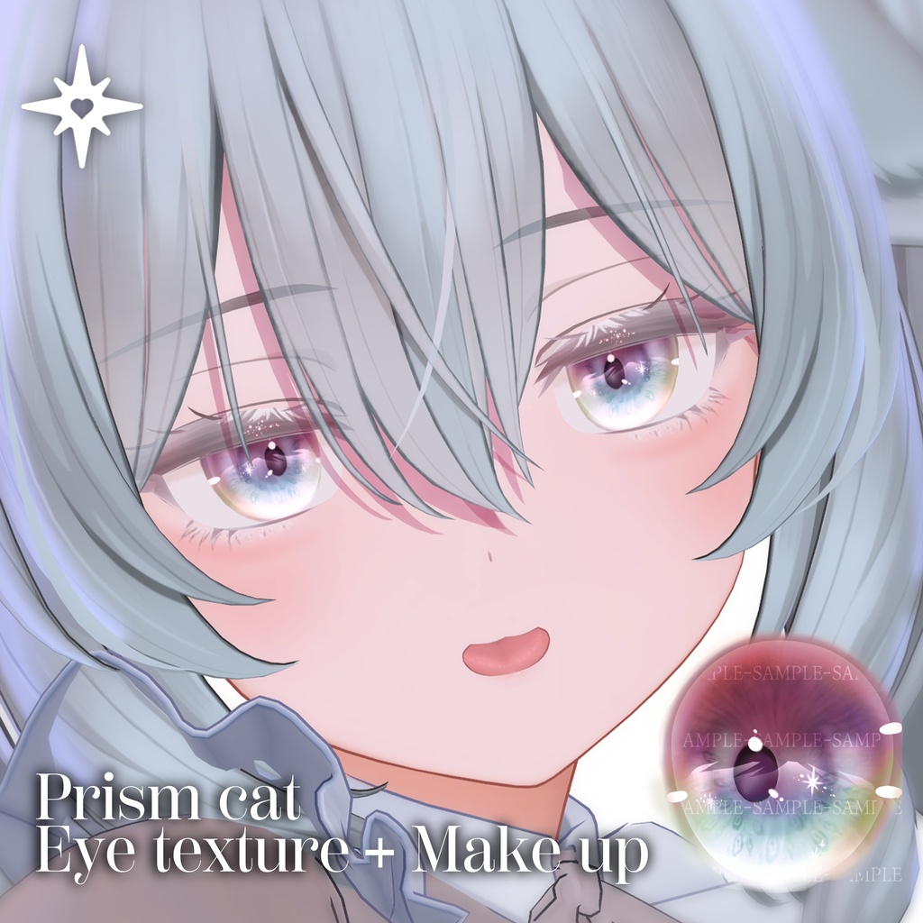 【ミルティナ Milltina】 Prism cat eye texture (10color) + makeup