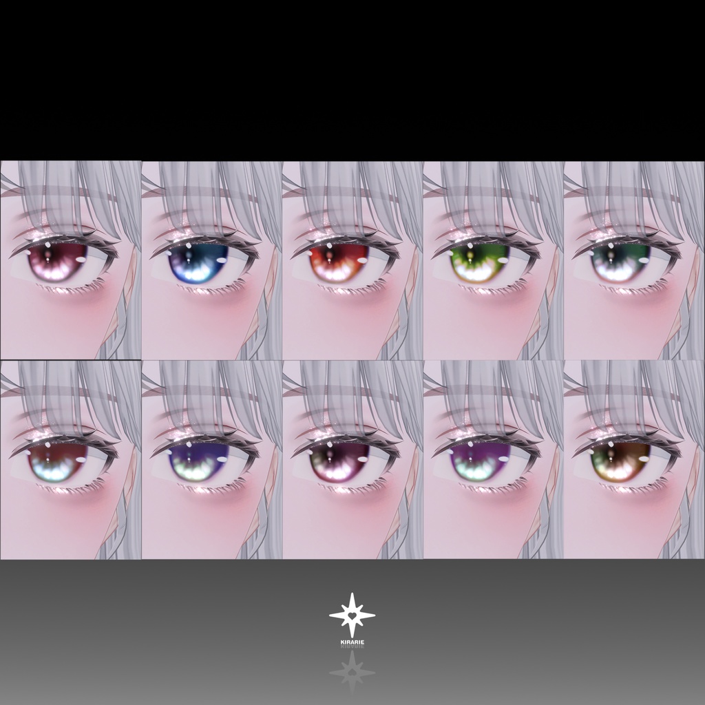 【森羅 Shinra】Dark Moonlit eye tex (20color)+makeup