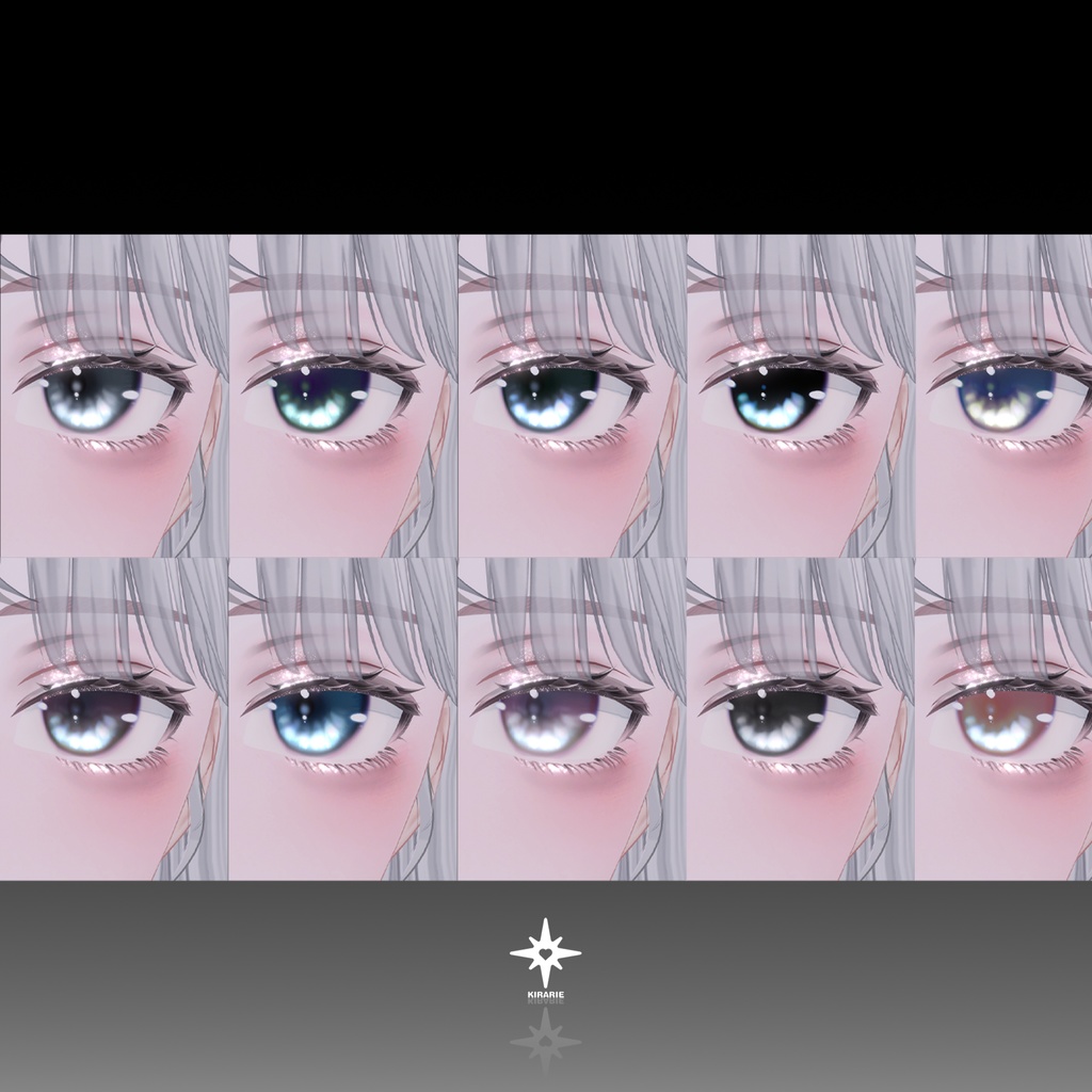 【森羅 Shinra】Dark Moonlit eye tex (20color)+makeup