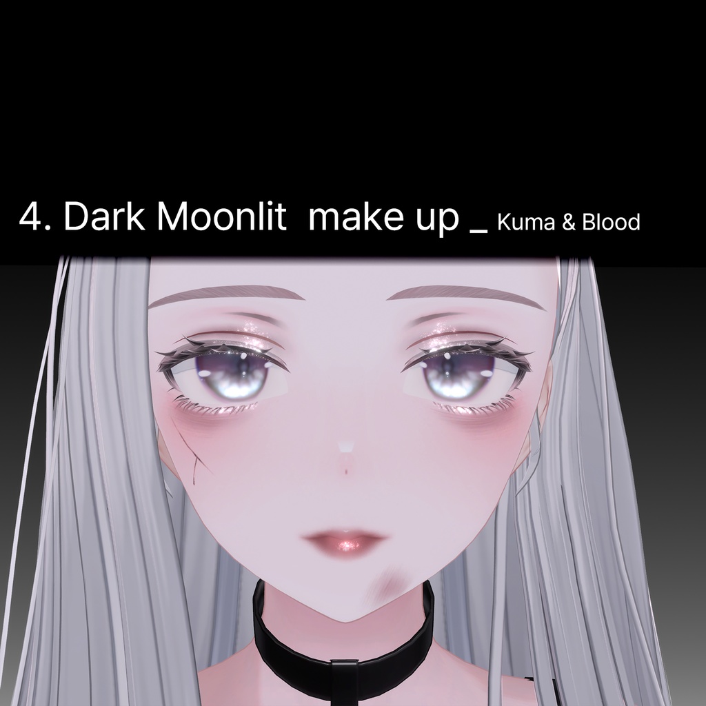 【森羅 Shinra】Dark Moonlit eye tex (20color)+makeup
