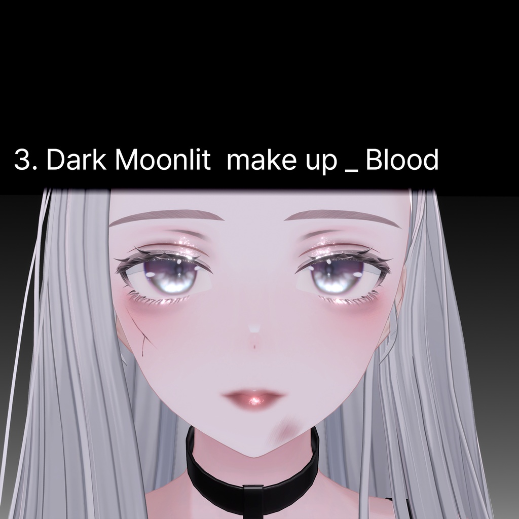 【森羅 Shinra】Dark Moonlit eye tex (20color)+makeup