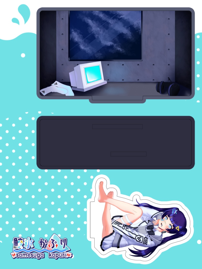 【鮫氷かぷり】全3種コンプセット / 歌ってみたサムネアクリルジオラマ