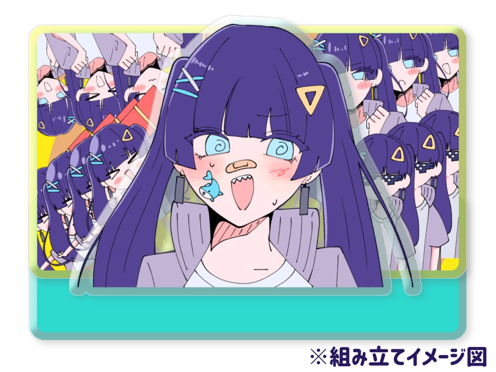 【鮫氷かぷり】「テレパシ」歌ってみたサムネジオラマアクスタ / 全3種