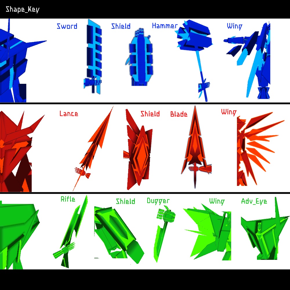 【VRChat向け3Dモデル】L2Typeシリーズ【Quest対応】