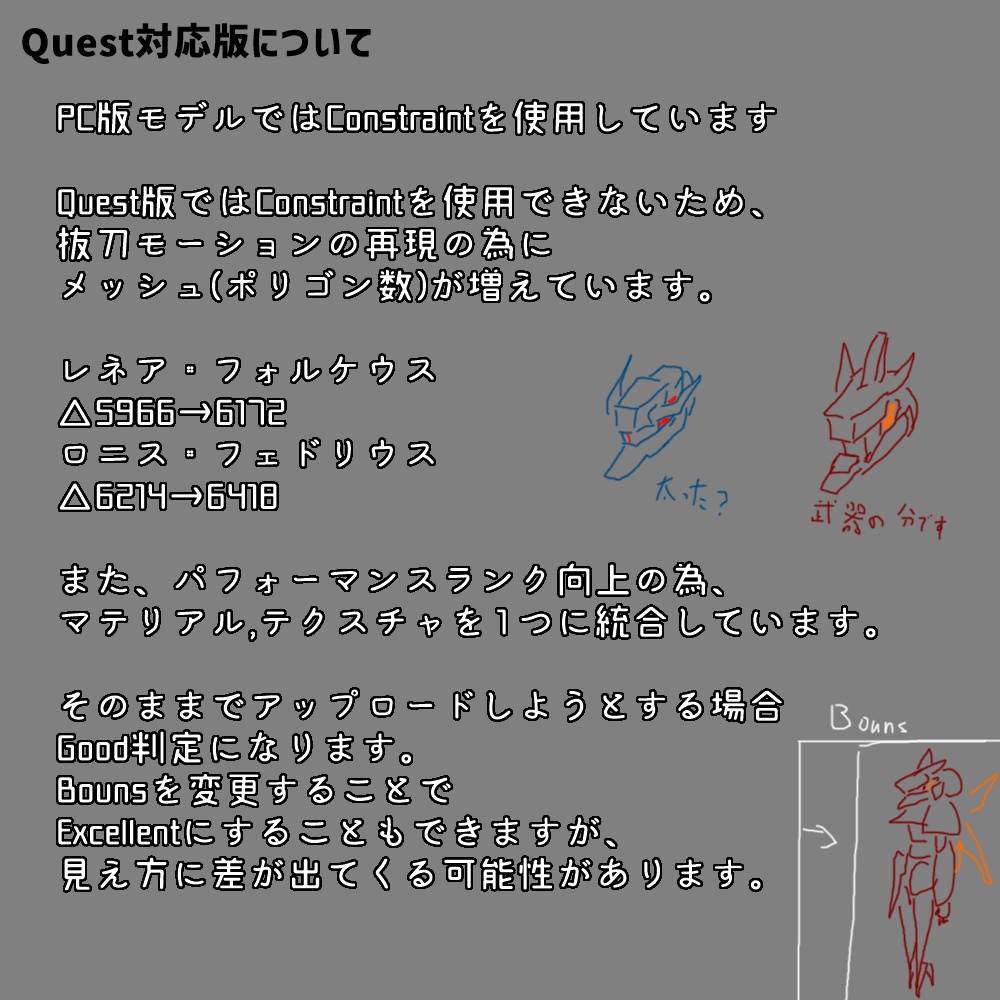 【VRChat向けオリジナルモデル】Lenea_Folkeus/Lonis_Fedorius【Quest対応版あり】