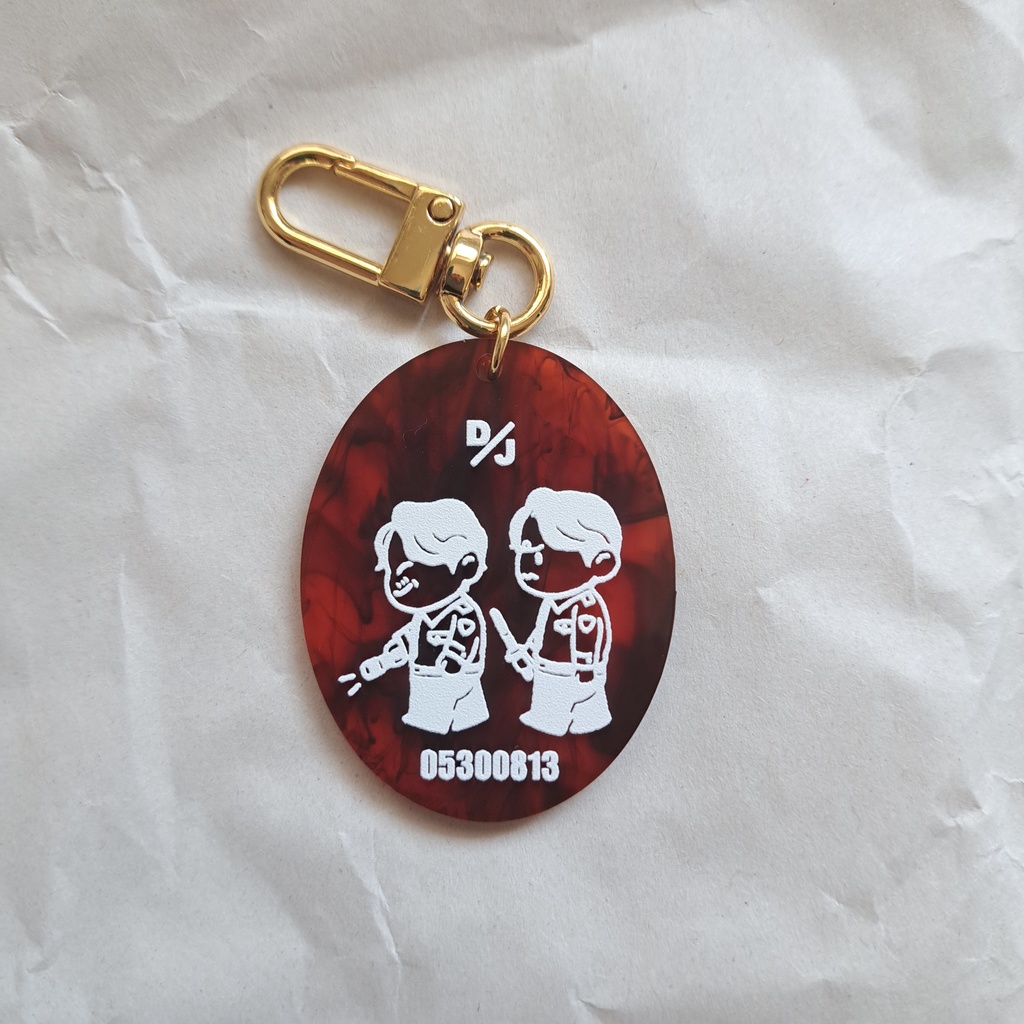ds+jw アクリルキーホルダー(べっ甲)