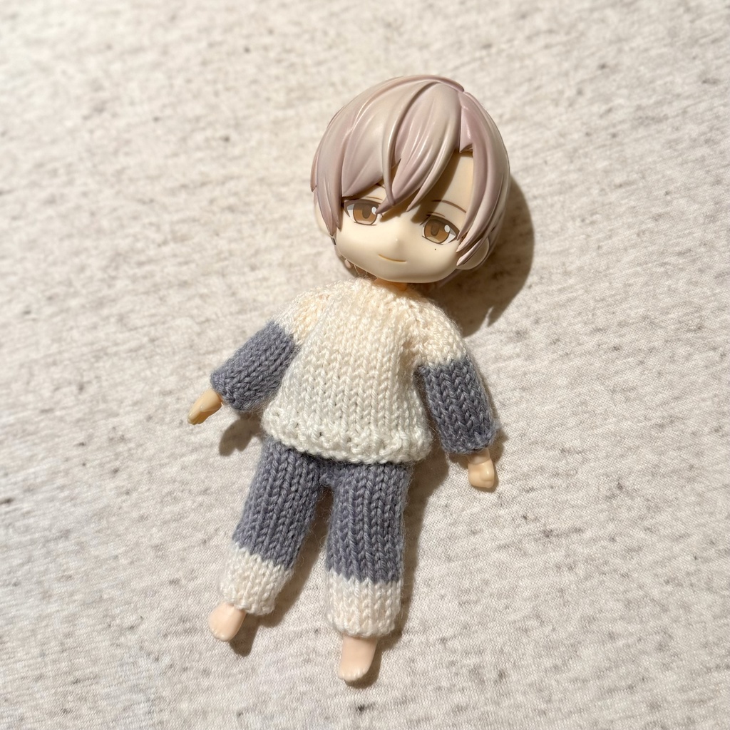 切り替えカラー ニットパンツ(ねんどろいどどーる)