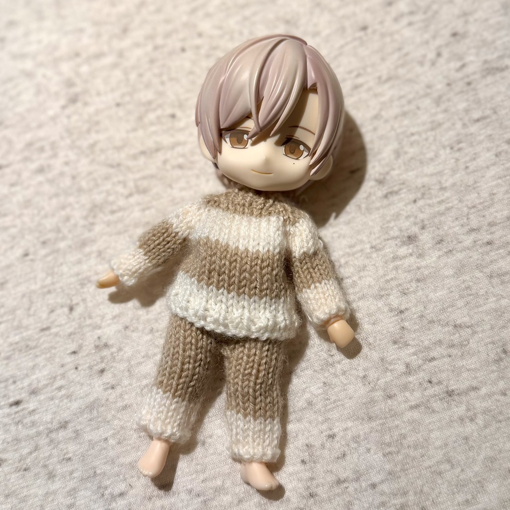 切り替えカラー ニットパンツ(ねんどろいどどーる)