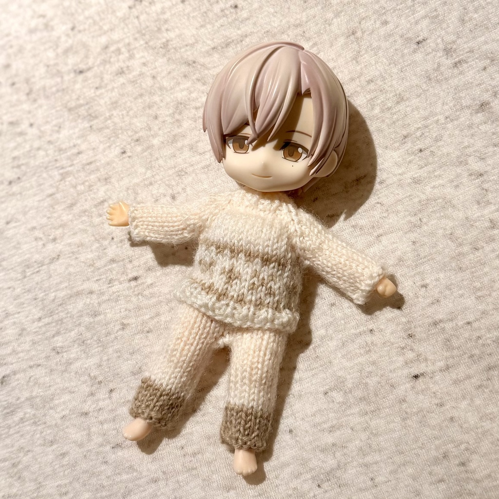 切り替えカラー ニットパンツ(ねんどろいどどーる)