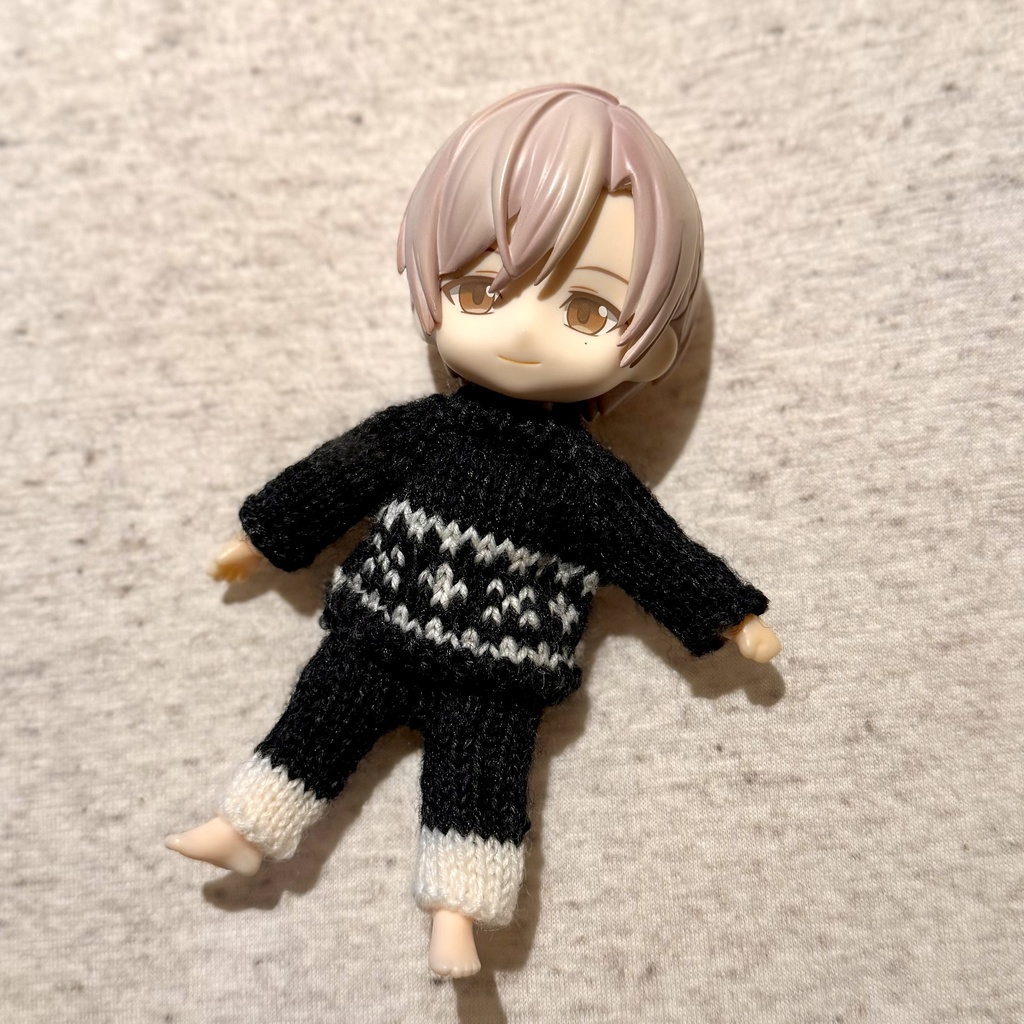 切り替えカラー ニットパンツ(ねんどろいどどーる)