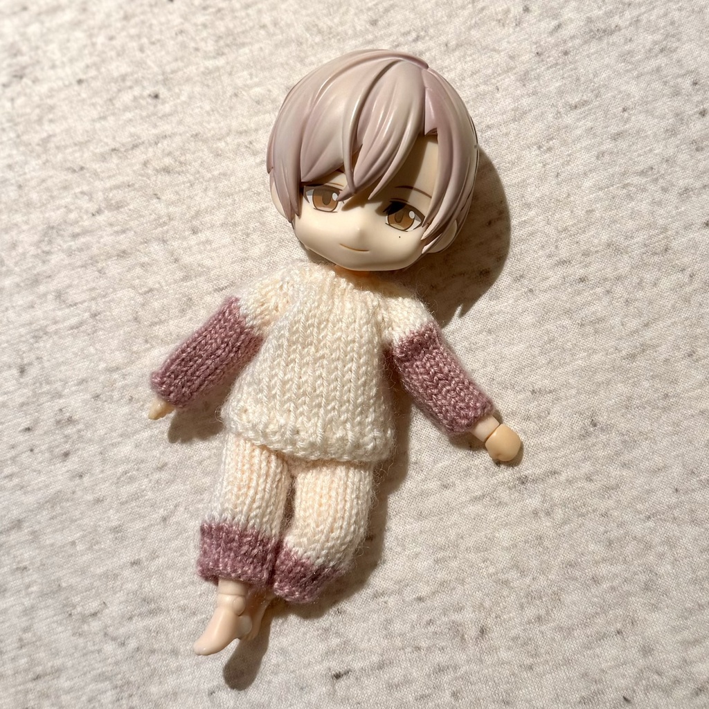 切り替えカラー ニットパンツ(ねんどろいどどーる)