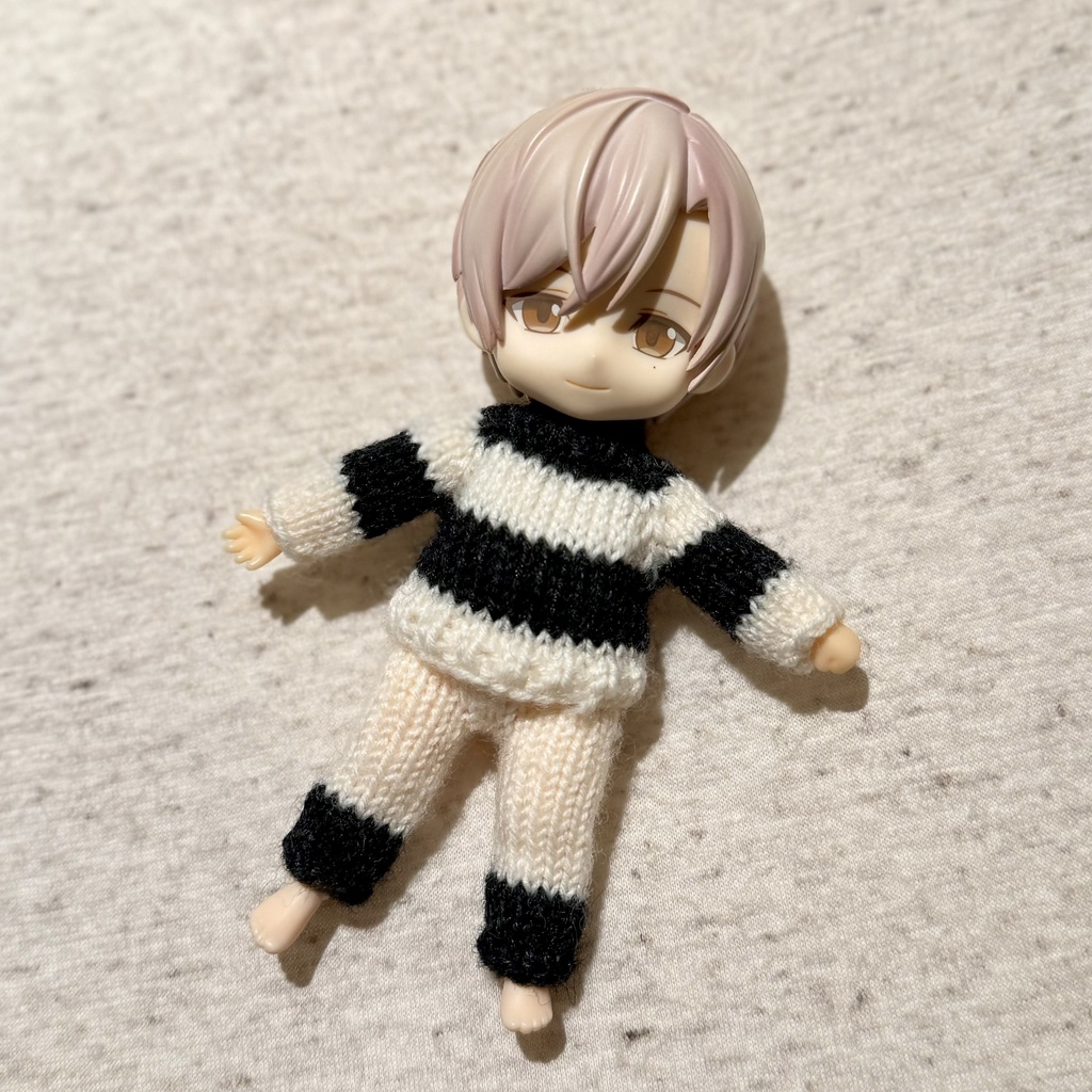 切り替えカラー ニットパンツ(ねんどろいどどーる)