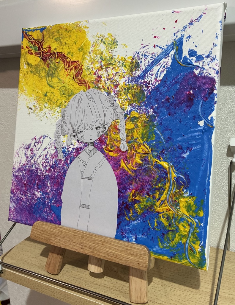 【アクリル原画】結んで開いて