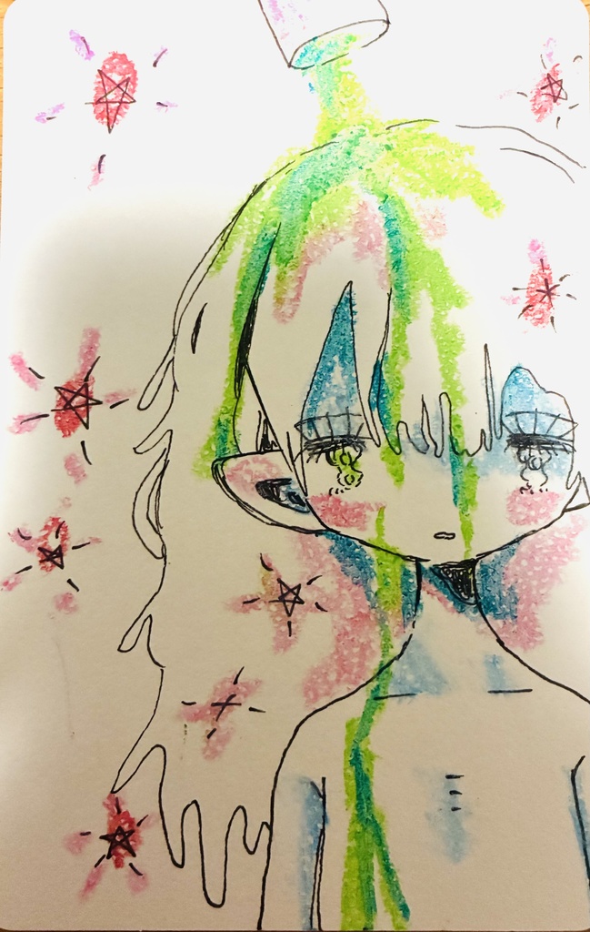 【クレヨン画】混沌。シリーズ4種❕