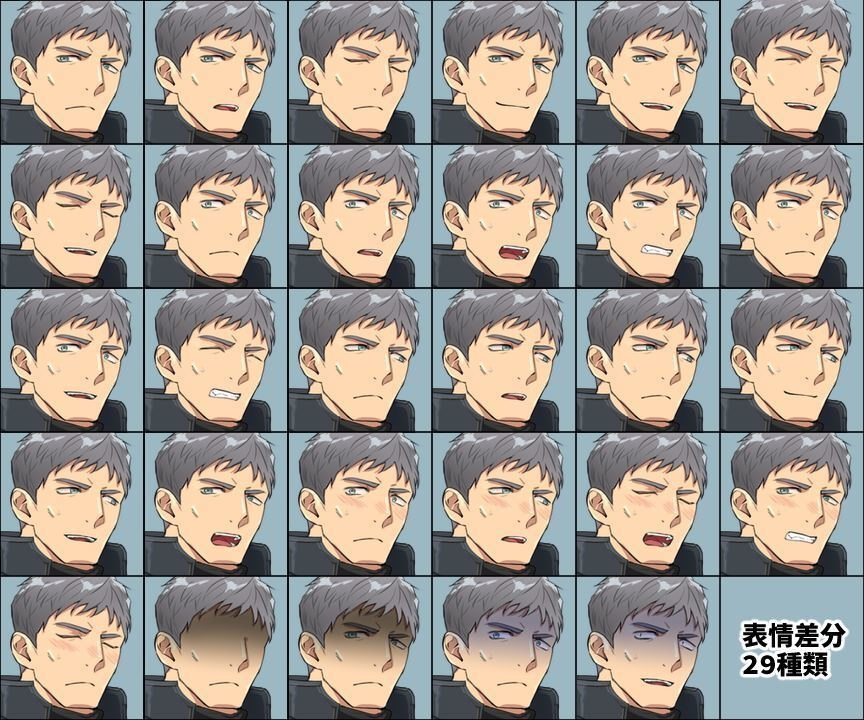 【立ち絵素材】ファンタジー厳しめ黒戦士