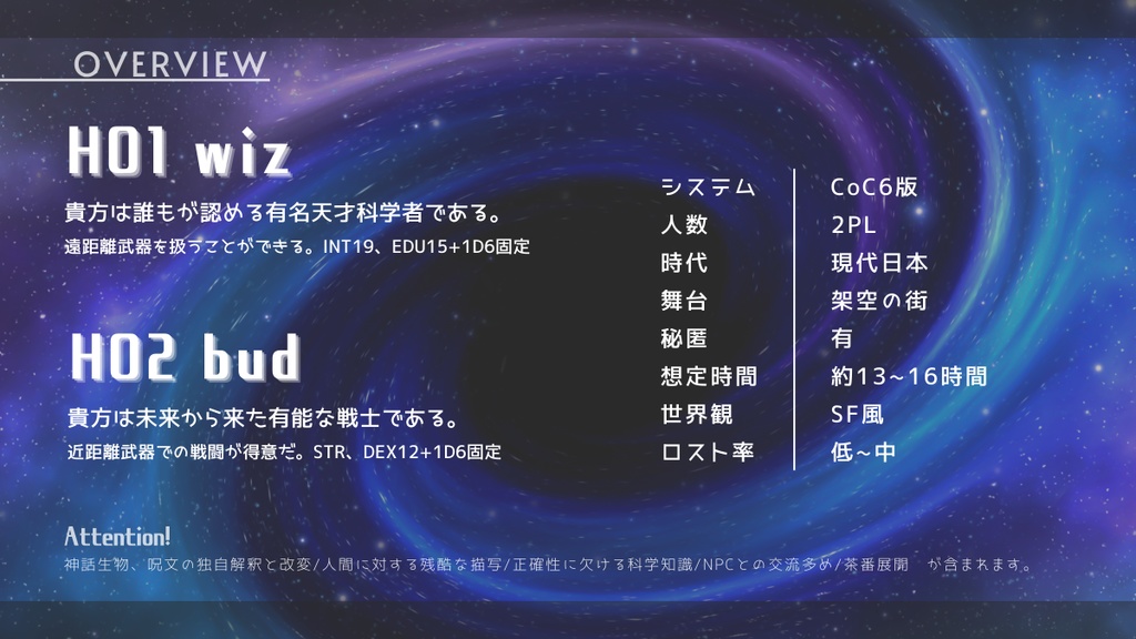 CoC6版シナリオ『Backslash!』 【SPLL:E193099】