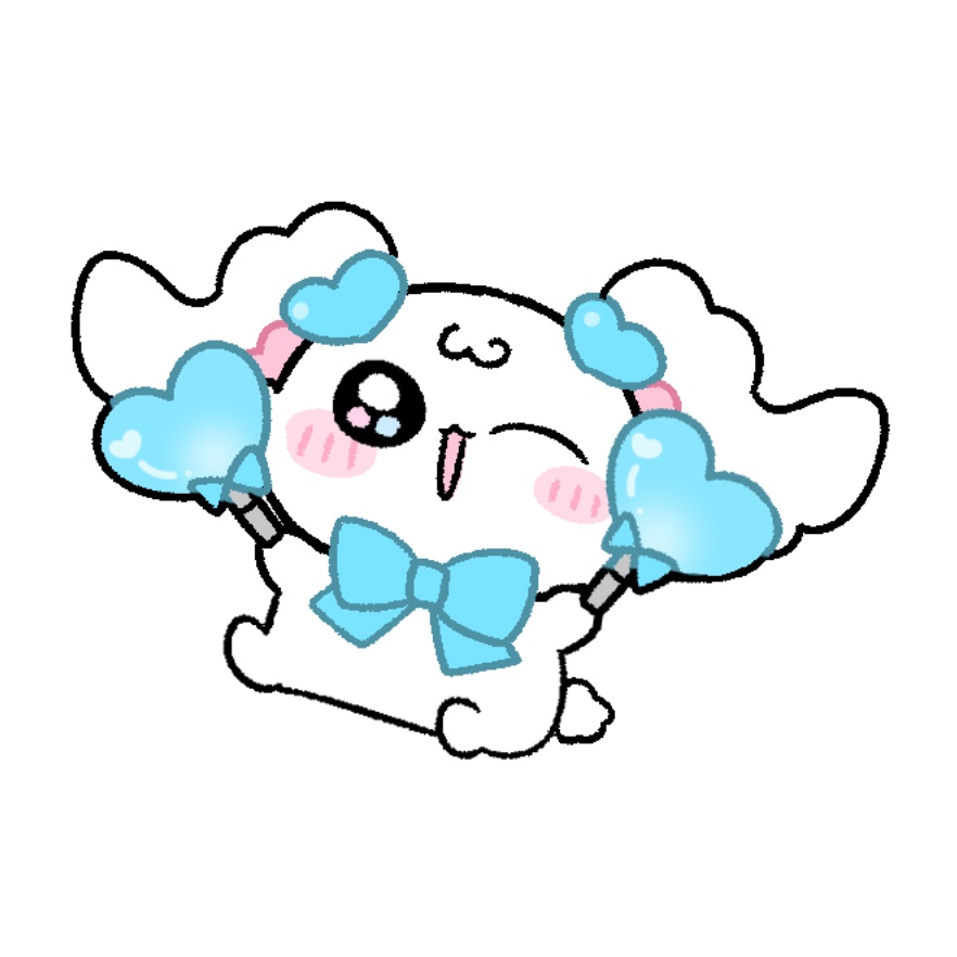 ふあちゃむ推し色ステッカー♡水色