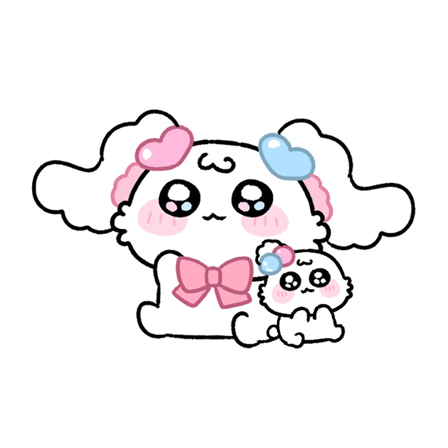 ふあちゃむとほあちゃむのなかよしステッカー