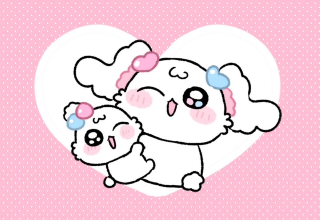 ふあちゃむとほあちゃむのぎゅっポストカード