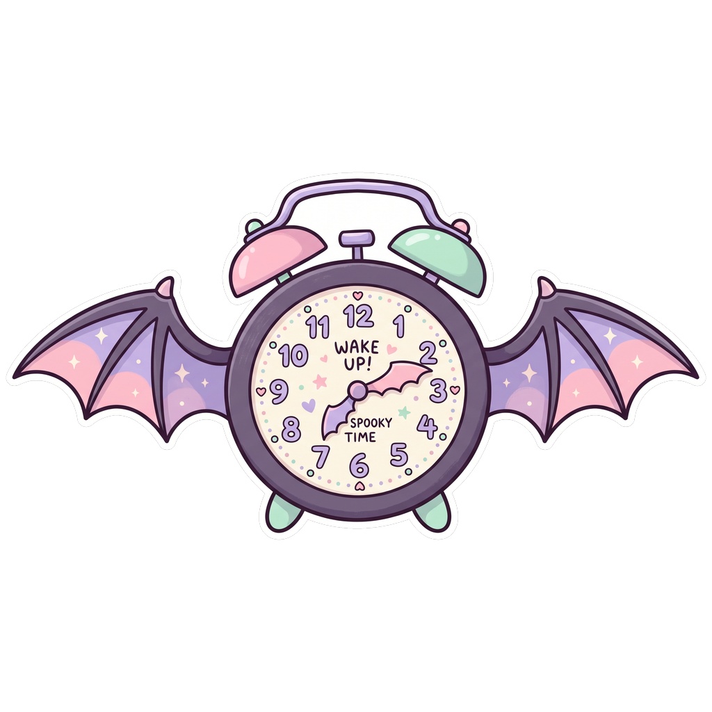 🦇 Cozy Bat Tea Time Digital Stickers | 11 Kawaii Pastel Goth PNGs for GoodNotes & iPad Planners | Creepy Cute Journaling